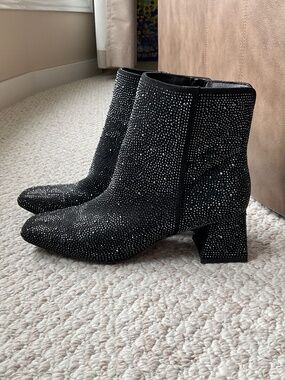 Chinese Laundry DIYA rhinestone black booties
